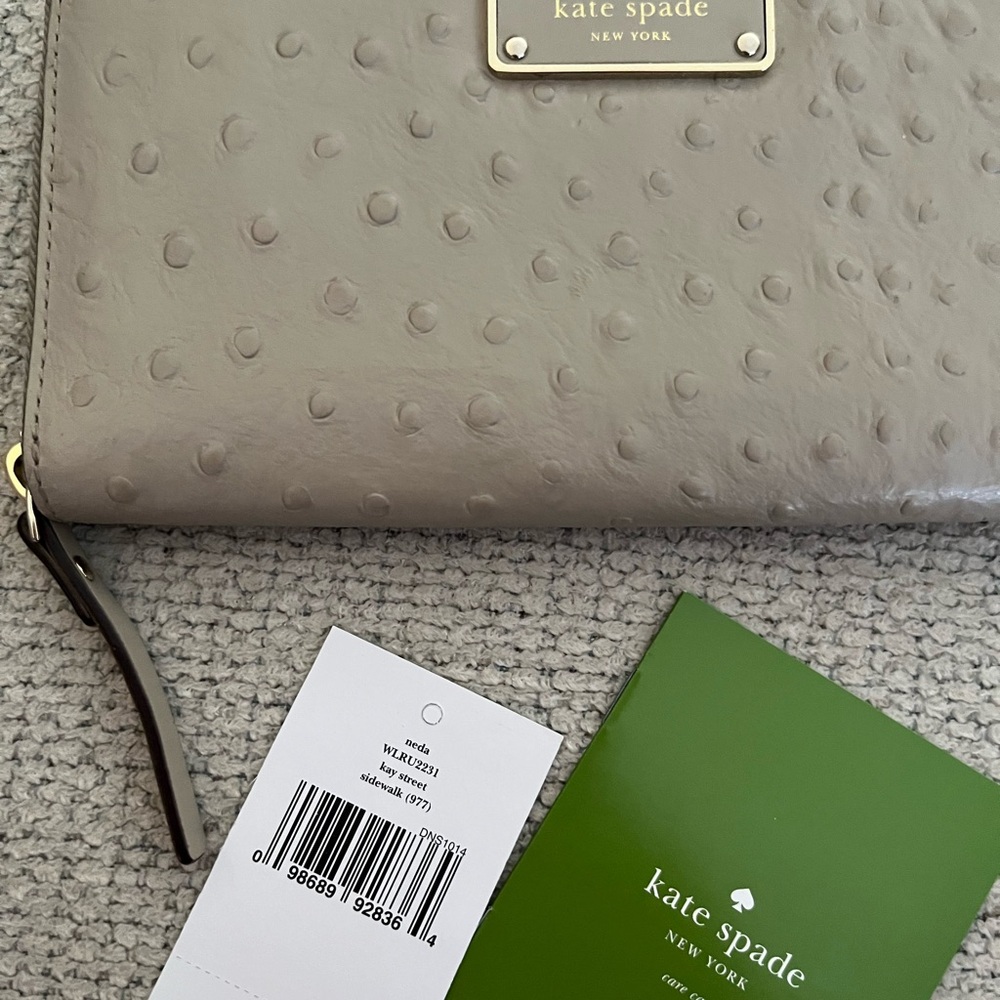 KATE SPADE ♠️  KAY STREET NEDA CONTINENTAL WALLET IN LEATHER AND COMOR SIDEWALK - Picture 4 of 14